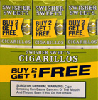 SWISHER SWEETS CIGARILLOS FOIL WHITE GRAPE 30/3PKS