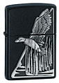 ZIPPO BLACK DUCK EMBLEM - BLACK MATTE