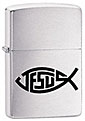 ZIPPO JESUS FISH - BRUSHED CHROME