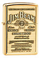 ZIPPO JIM BEAM BRASS EMBLEM - HIGH POLISH BRASS