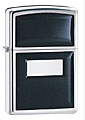 ZIPPO ULTRALITE BLACK EMBLEM - HIGH POLISH CHROME