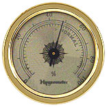 Gold Tone Analog Hygrometer