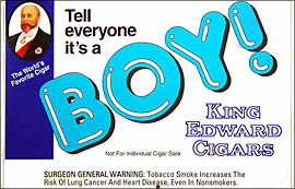 KING EDWARD "IT'S A BOY" CIGARS 50CT BOX