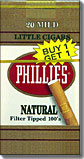 PHILLIES NATURAL MILD LITTLE CIGARS 100- FILTER TIPPED-CARTON