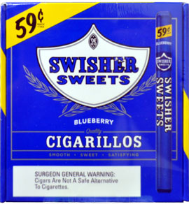 Swisher Sweets Cigarillos Foil Blueberry 60CT Bonus Box