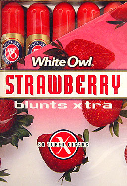 WHITE OWL BLUNTS XTRA - STRAWBERRY - 30 TUBED CIGARS