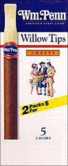 WM. PENN WILLOW TIPS 20/5PKS PROMOTIONAL CARTON