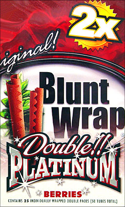 BLUNT WRAP DOUBLE PLATINUM - BERRIES - 25 PACKS OF 2