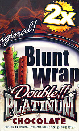 BLUNT WRAP DOUBLE PLATINUM - CHOCOLATE - 25 PACKS OF 2
