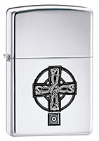 ZIPPO CELTIC CROSS - HIGH POLISH CHROME