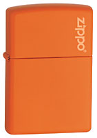 ZIPPO ORANGE MATTE w/ ZIPPO LOGO