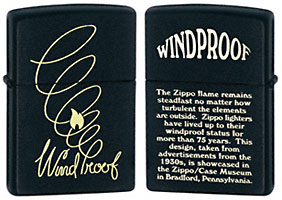 ZIPPO MC WINDPROOF - BLACK MATTE