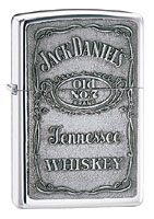 ZIPPO JACK DANIELS LABEL - PEWTER EMBLEM