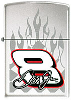 ZIPPO DALE JR. "#8 RACE FLAMES" HIGH POLISH CHROME