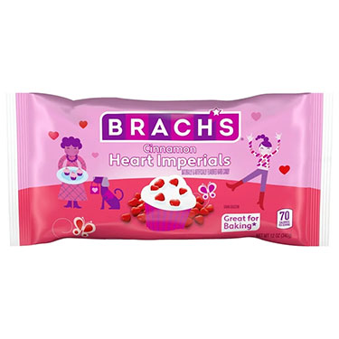 Brachs Valentine Cinnamon Heart Imperials 12oz Bag