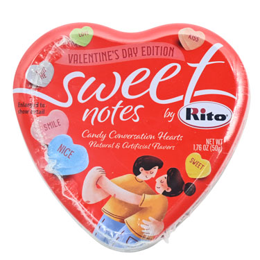 Rito Sweet Note Hearts 1.76oz Tin