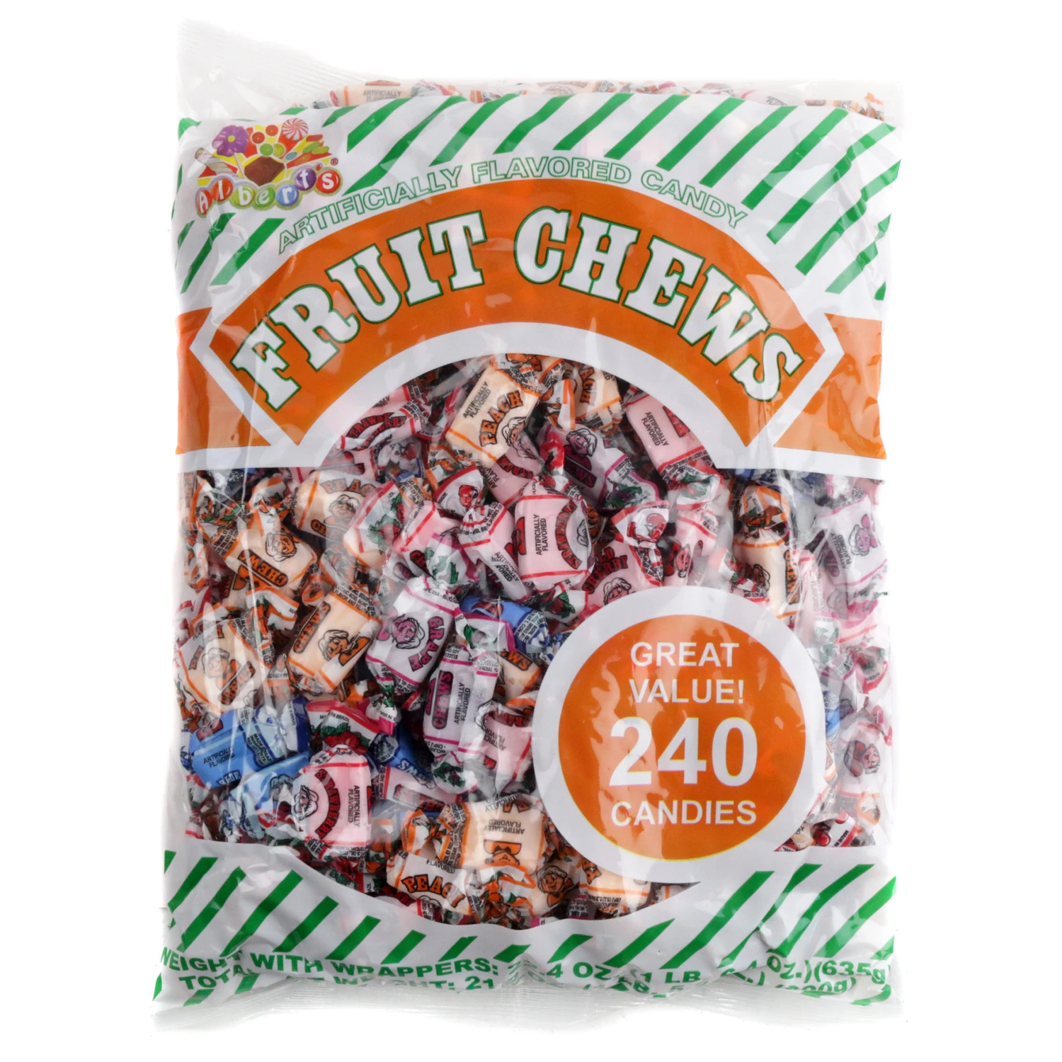 Albert's Chews Assorted Fruit 240ct Bag