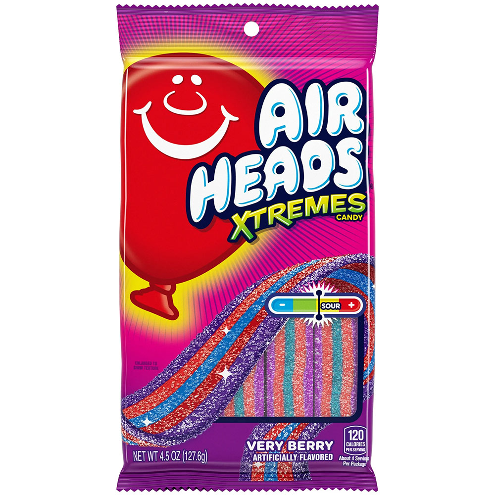 Airheads Xtremes Belts Very Berry 4.5oz Bag