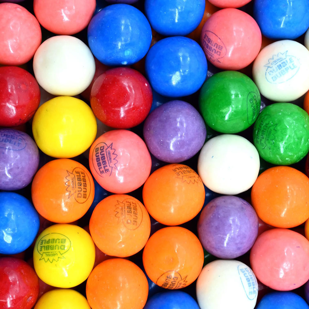 Dubble Bubble .92 Inch Assorted 8 Flavors Gumballs 1080 Count Case