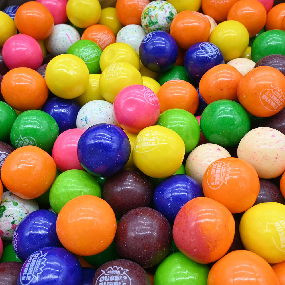 Dubble Bubble 1 Inch Assorted 10 Flavor Gumballs 850 Count Case