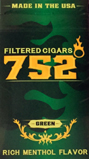 752 Degrees Little Cigars Menthol Box