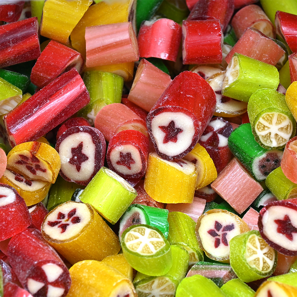 Christmas Cut Rock Candy Assorted Flavors Festive Hard Candy Mix 2 lb