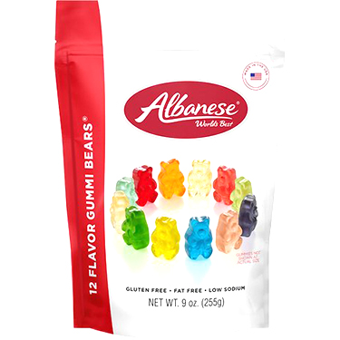 Albanese 12 Flavor Gummi Bears 9oz Bag