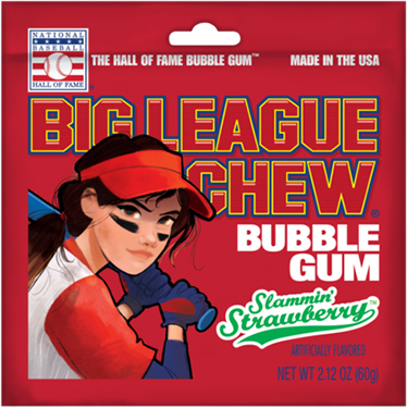 Big League Chew Slammin Strawberry 12ct Box