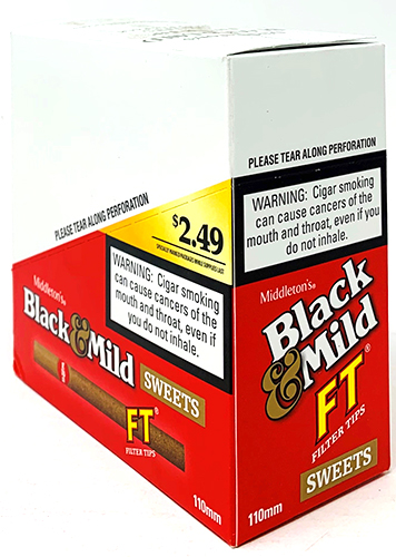 Black and Mild Filter Tip Sweets Cigars 110mm 10 5pks Pre Priced