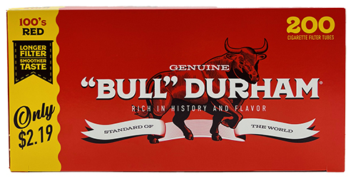 Bull Durham PP Cigarette Tubes Regular 100s 200ct