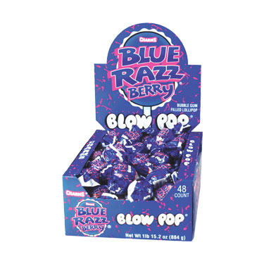 Charms Blow Pop Blue Razz Berry 48ct Box