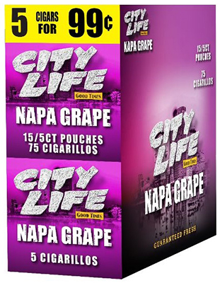 City Life Cigarillos Grape 15ct