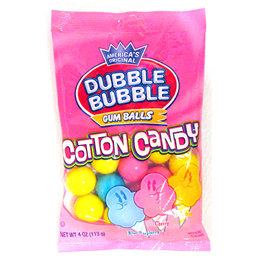 Dubble Bubble Cotton Candy Bubble Gum 4oz Bag