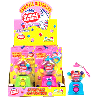Kidsmania Dubble Bubble Keyring Dispencer 12ct Box