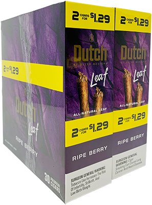Dutch Leaf Ripe Berry 30 Packs Of 2 Buylittlecigars Com