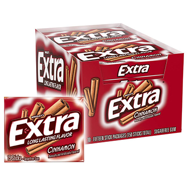 Extra Cinnamon Sugar Free Gum 10ct Box