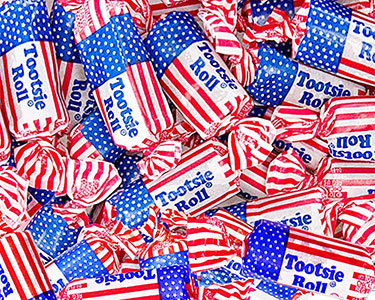 Candy Retailer - Flag Tootsie Rolls - Patriotic Candy - Red White and Blue Candy - Perfect for Fourth of July - 2 Pounds