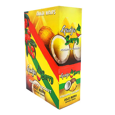 Ganja Berry Wraps Pineapple Coconut 25 Packs of 2