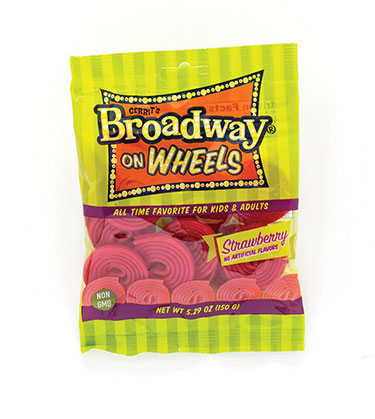 Gerrit Broadway Licorice Wheels Strawberry 5.29oz Bag