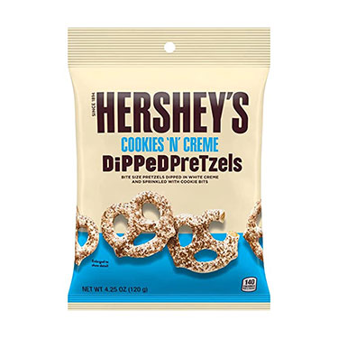 Hersheys Dipped Pretzles Cookies n Cream 4.25oz Bag