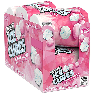 Ice Breakers Ice Cubes Bubble Freeze Sugar Free Chewing Gum 6ct Box