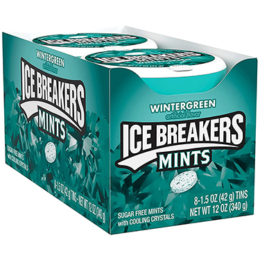 Ice Breakers Sugar Free Mints Wintergreen 8ct Box