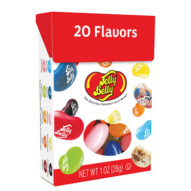 Jelly Belly 20 Flavors 1 oz Flip Top Box 24ct