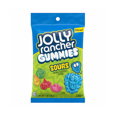 Jolly Rancher Gummies Sour 6.5oz Peg Bag
