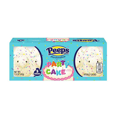 Just Born Easter Peeps Party Cake Flavored Chicks 1.5oz Box