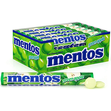 Mentos Chewy Mint Green Apple Candy 15ct Box