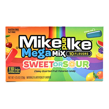 Mike and Ike Mega Mix Sweet and Sour 4.25oz Theater Box