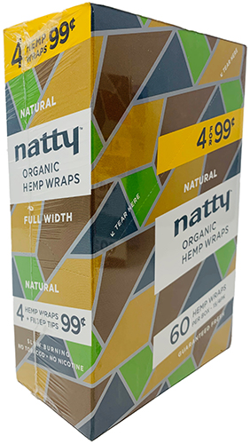 Natty Organic Hemp Wraps Natural 15 4pks