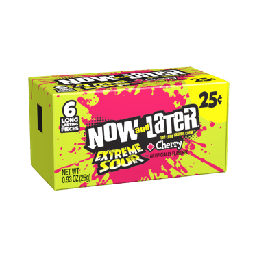 Now and Later Extreme Sour Cherry 24ct Box