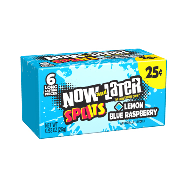 Now and Later Splits Lemon Blue Raspberry 24ct Box